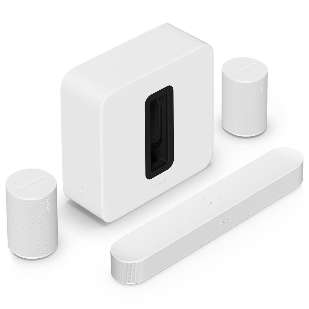 Sonos Premium Immersive Set with Beam, Sub 4 and Era 100 Pair in White, , large