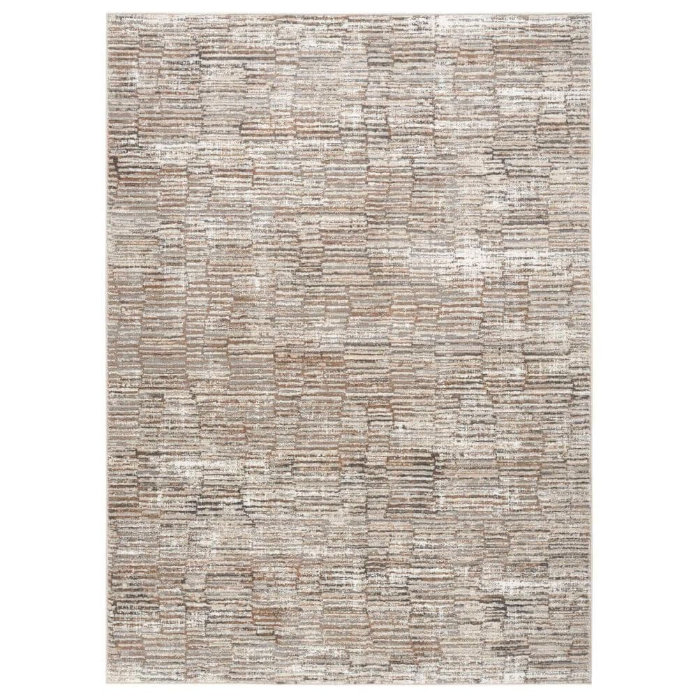 Nourison Sustainable Trends 9" x 12" Ivory and Mocha Area Rug, , large
