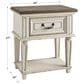 Ashley Realyn 1 Drawer Nightstand in Chipped White and Brown, , large