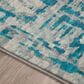 Dalyn Rug Company Brisbane Abstract 3" x 5" Teal Area Rug, , large