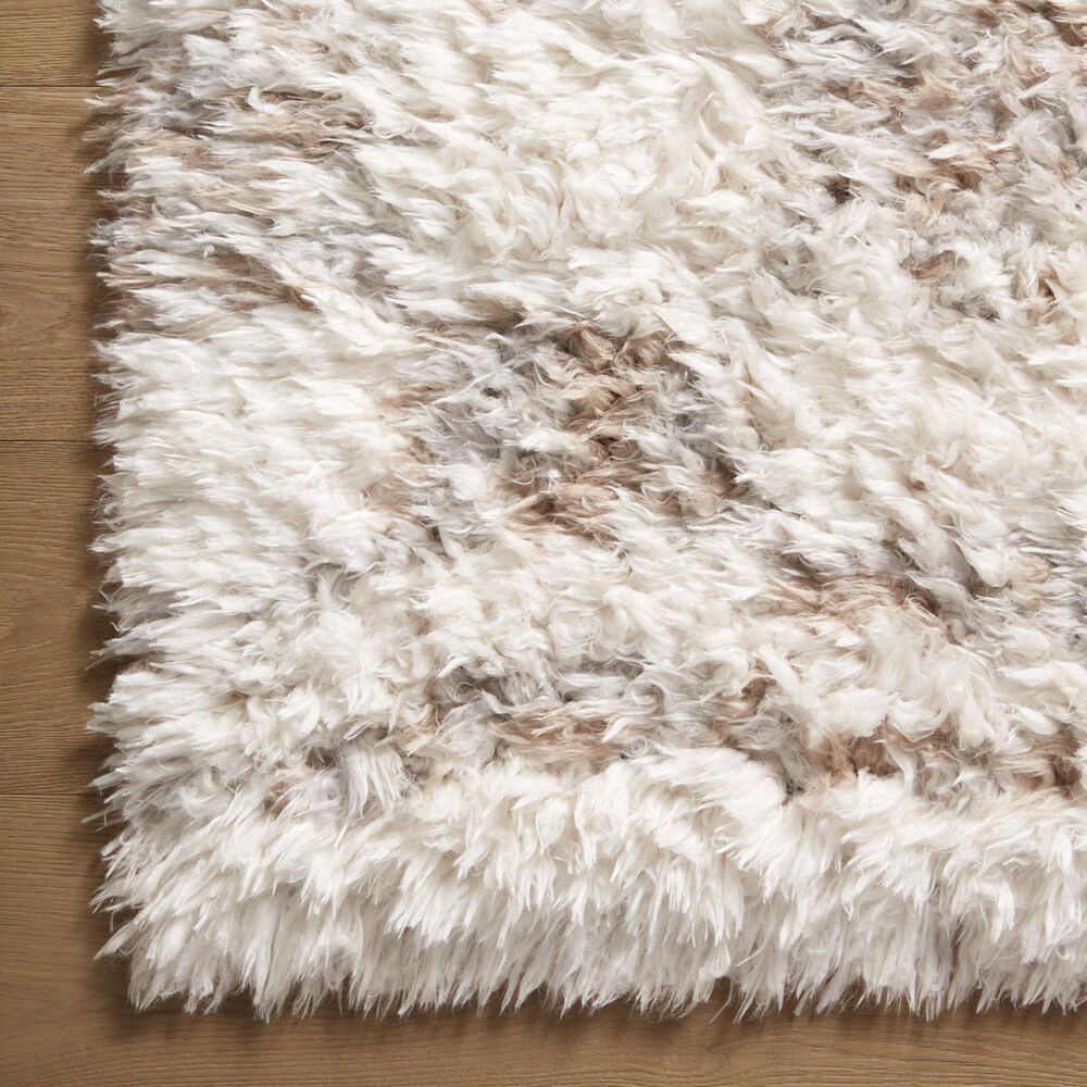 Angela Rose Amira 5&#39;3&quot; x 7&#39;6&quot; Ivory and Pebble Area Rug, , large