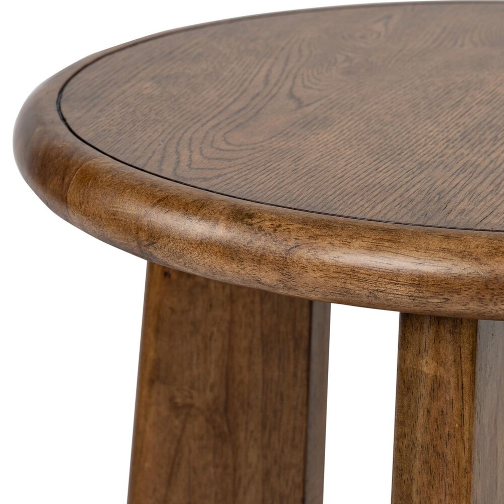Nicolette Home Tanner Round End Table in Tawny Brown, , large