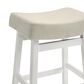 Armen Living Lenon Bar Height Stool in White, , large