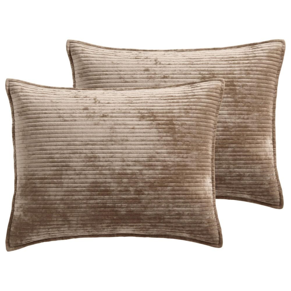 Hallmart Collectibles Reese 3-Piece Queen Coverlet Set in Taupe, , large