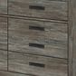 Ashley Frandern 6-Piece Full Bookcase Storage Bedroom Set in Rustic Warm Gray, , large