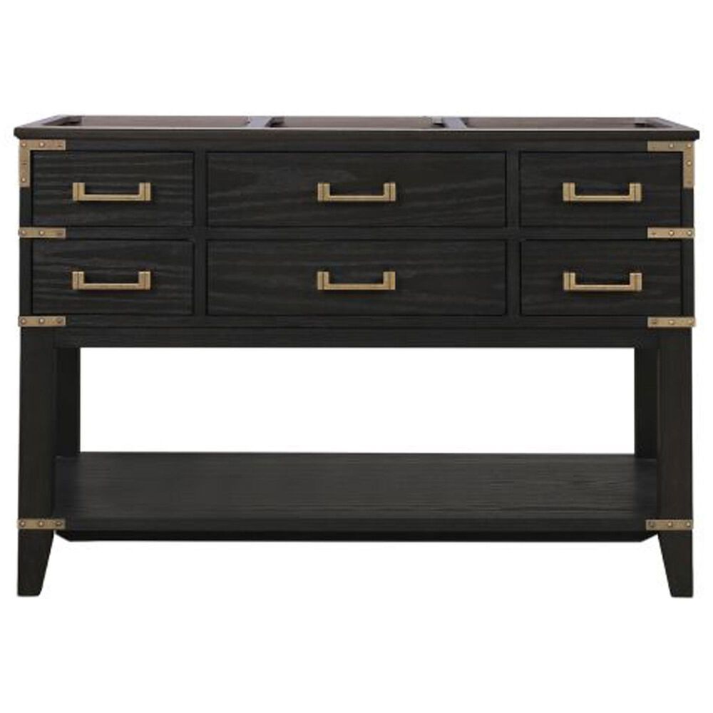 Lexora Home Norwalk 48&quot; Single Bathroom Vanity in Black Oak with White Quartz Top and Rectangular Sink, , large