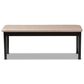 Baxton Studio Teresa Dining Bench with Sand Cushion in Dark Brown, , large