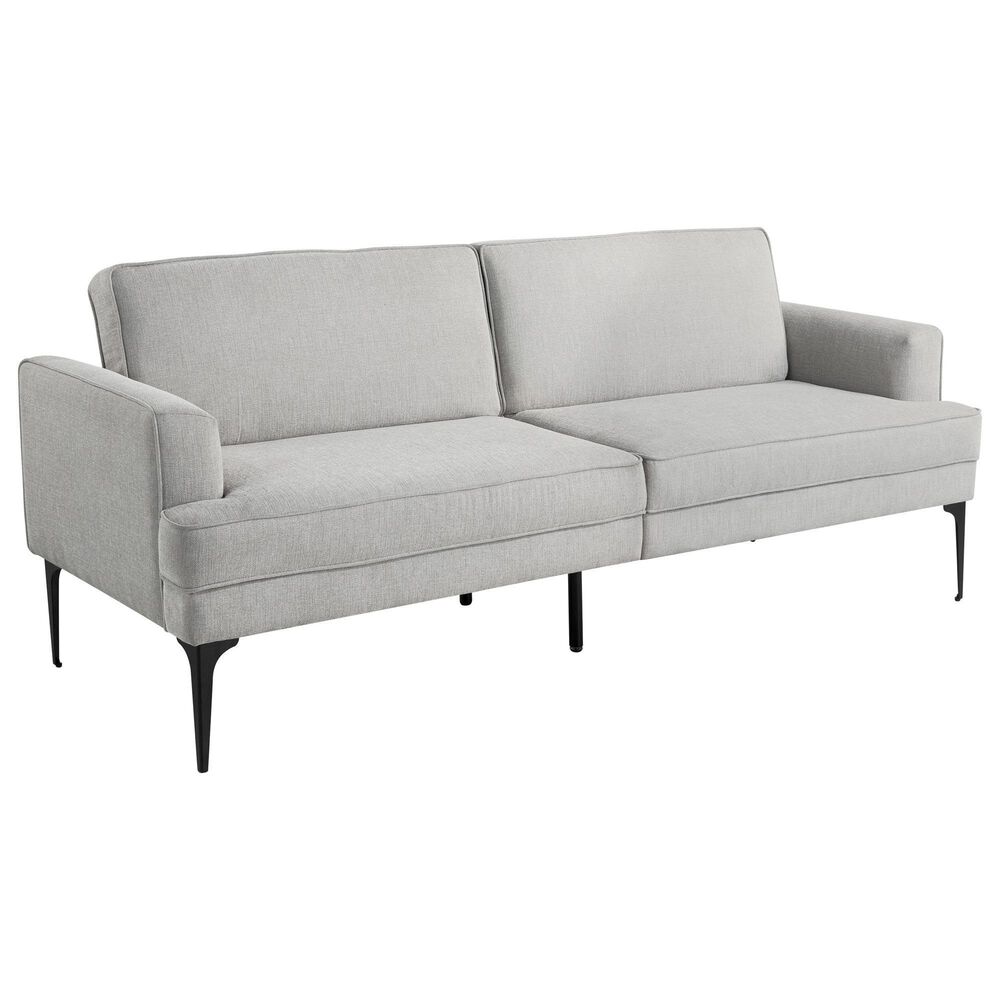 Lifestyle Solutions Paulie Convertible Sofa with Gray Cushion in Black, , large