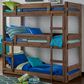 Rusticvale Triple Twin Bunkbed in Chestnut, , large