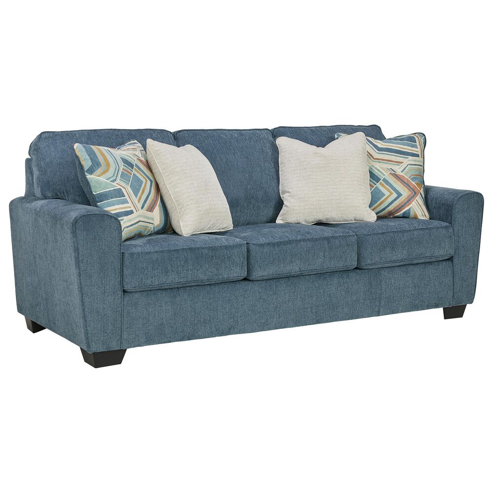 Ashley Cashton Stationary Sofa and Loveseat Set in Blue, , large