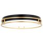 Vaxcel Northgate 16" 1-Light Flush Mount in Matte Black and Satin Gold, , large