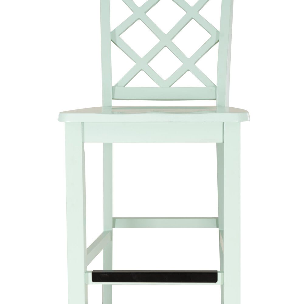 Linon Home Decor Mayfair Counter Stool in Mint Green, , large