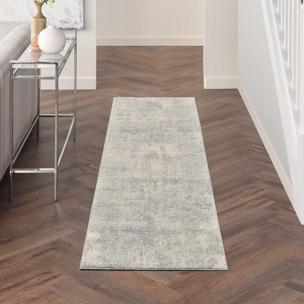 Nourison Exhale 2&#39;2&quot; x 7&#39;6&quot; Light Grey Runner, , large