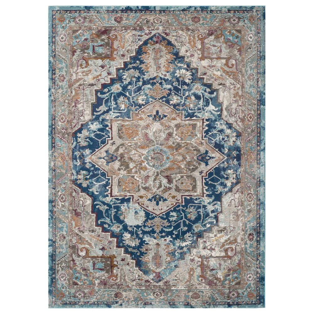 Safavieh Aria 5"1" x 7"6" Blue and Beige Area Rug, , large