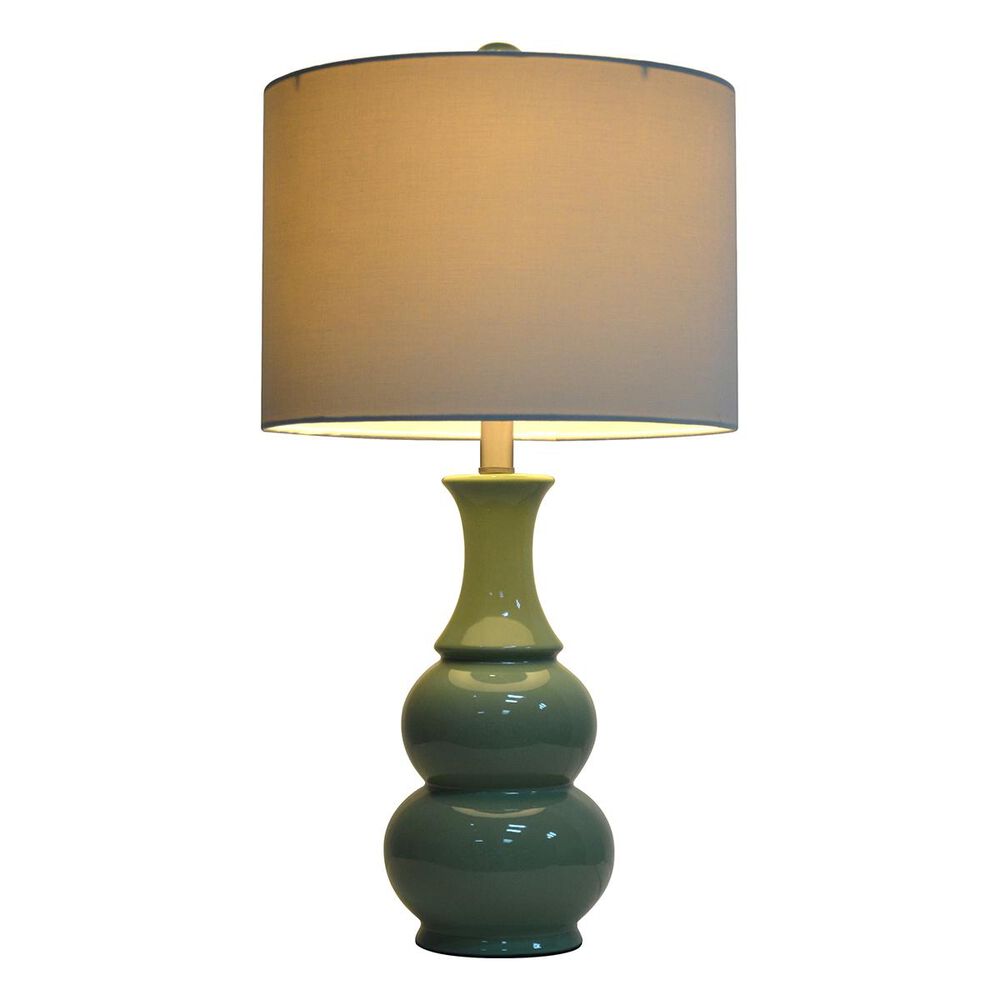 Decor Therapy 26.5" Ceramic Table Lamp in Green, , large