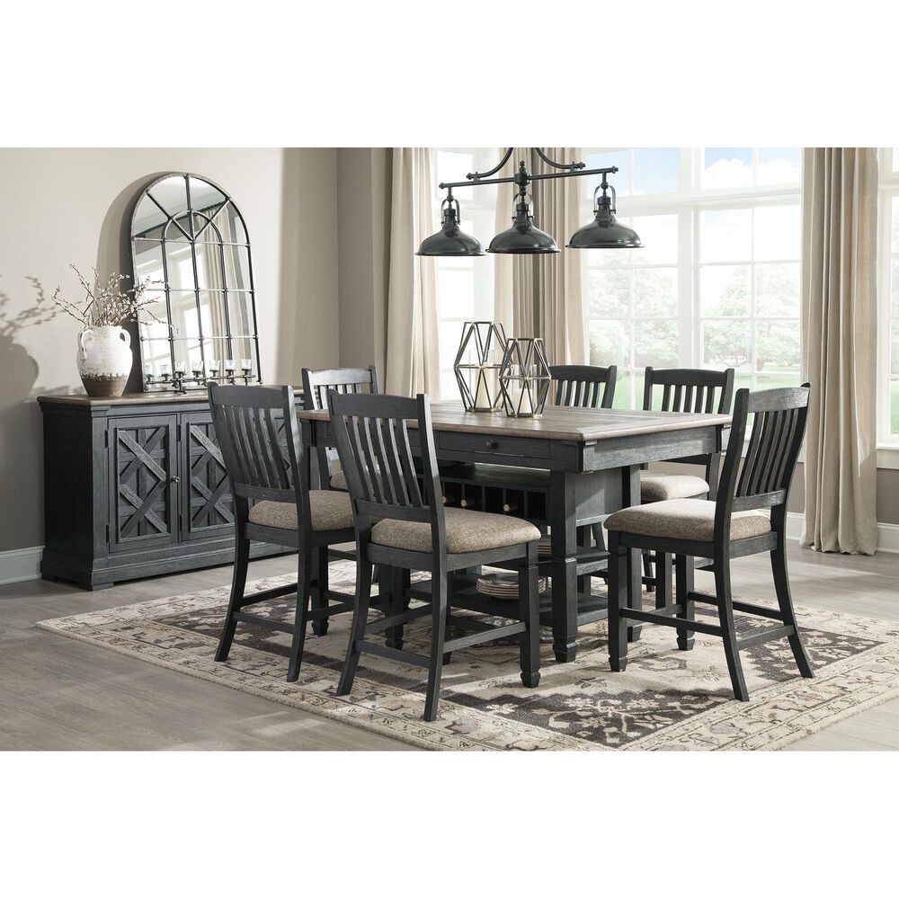 Ashley Tyler Creek 5-Piece Counter Height Set in Textured Black, , large