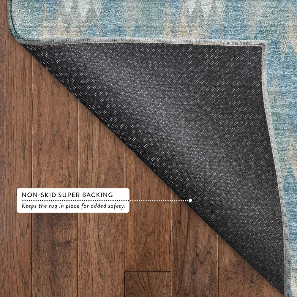 Dalyn Rug Company Soft Essentials Chevron Teal 10' x 14' Area Rug, , large