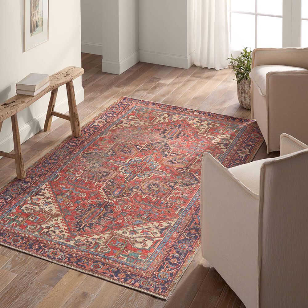 Jaipur Garcia Lucinda 5&#39; x 8&#39; Rooibos Tea and Purple Area Rug, , large
