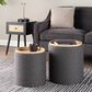 Lumisource Tray 2-Piece Nesting Ottoman Set in Charcoal, , large