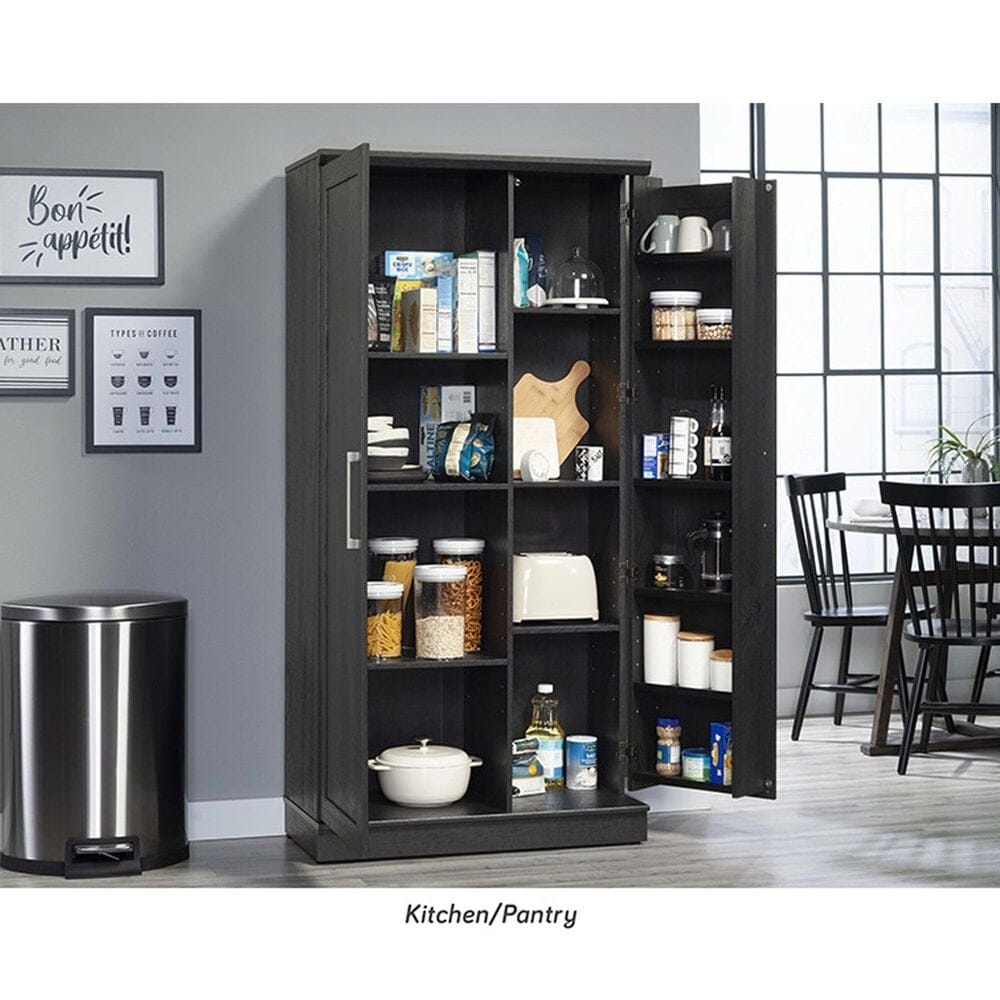Sauder Homeplus 2-Door Storage Cabinet in Raven Oak, , large
