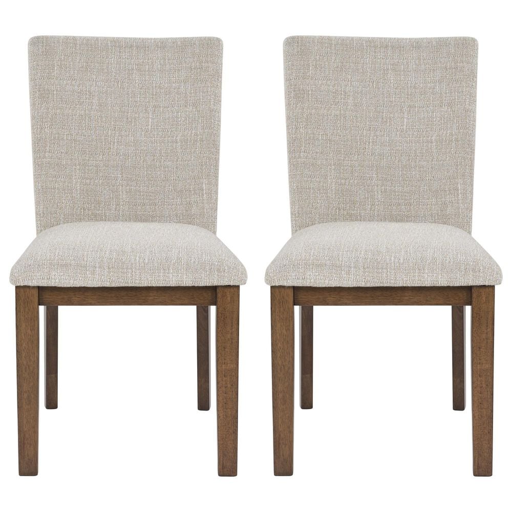 Ashley Kraeburn Dining Chair Set of 2 in Beige and Brown, , large