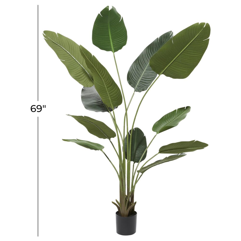 Maple and Jade 70&quot; Artificial Strelitziaceae Tree in Green, , large