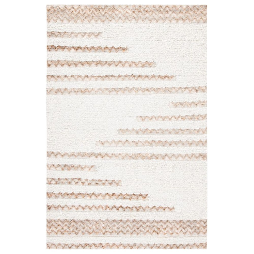 Safavieh Natura NAT720A 8" x 10" Ivory and Brown Area Rug, , large