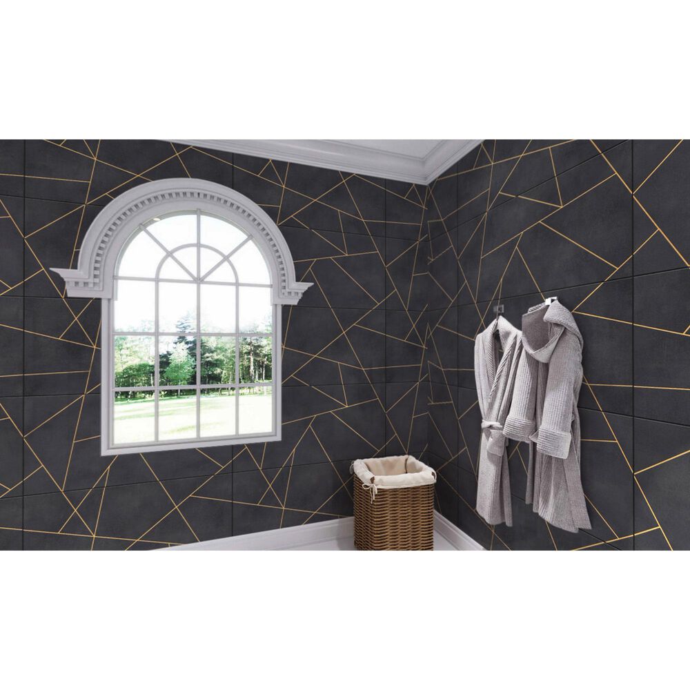 Soho Studio Artscape Ardesia and Gold Line 24" x 48" Porcelain Tile, , large
