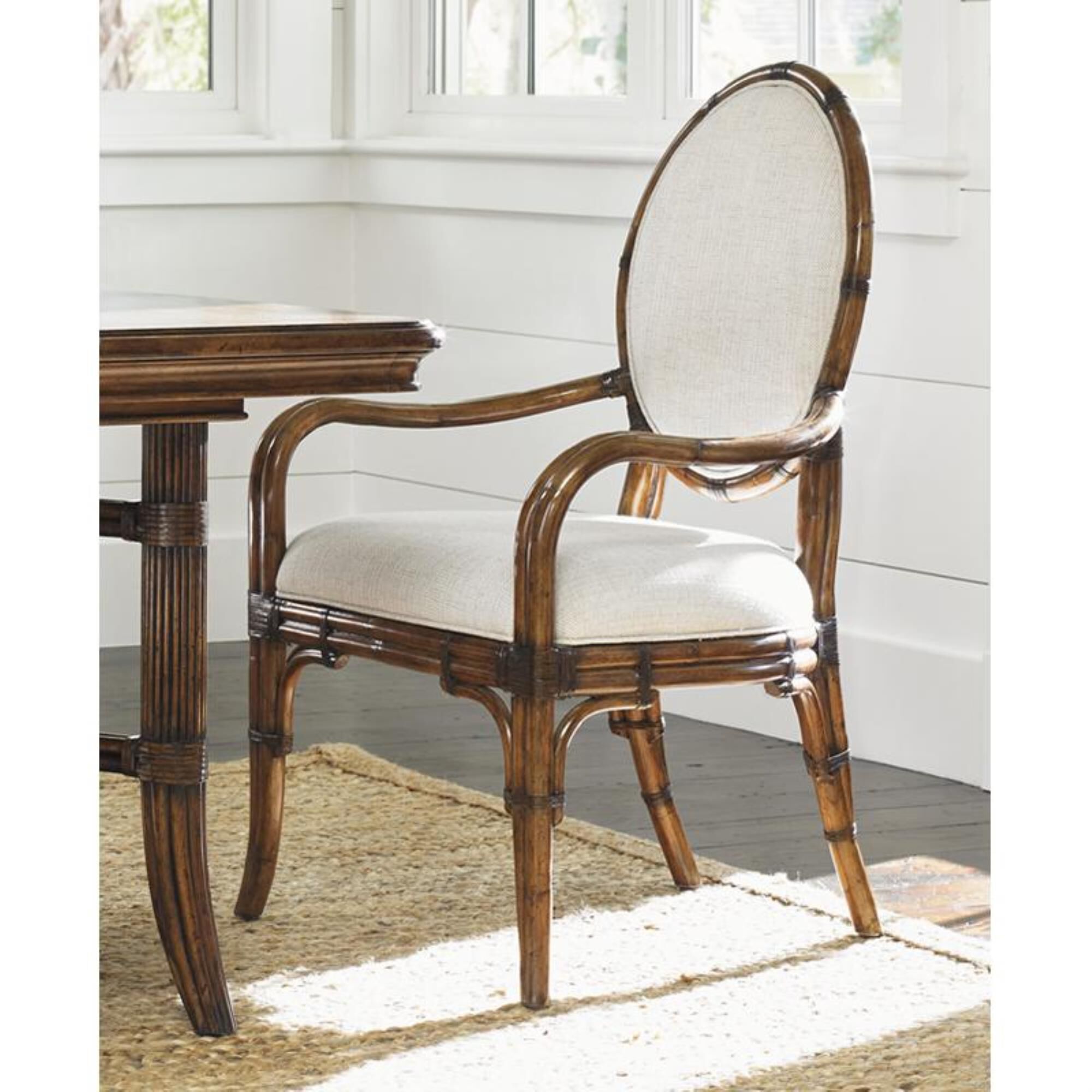 Oval back on sale chair with arms