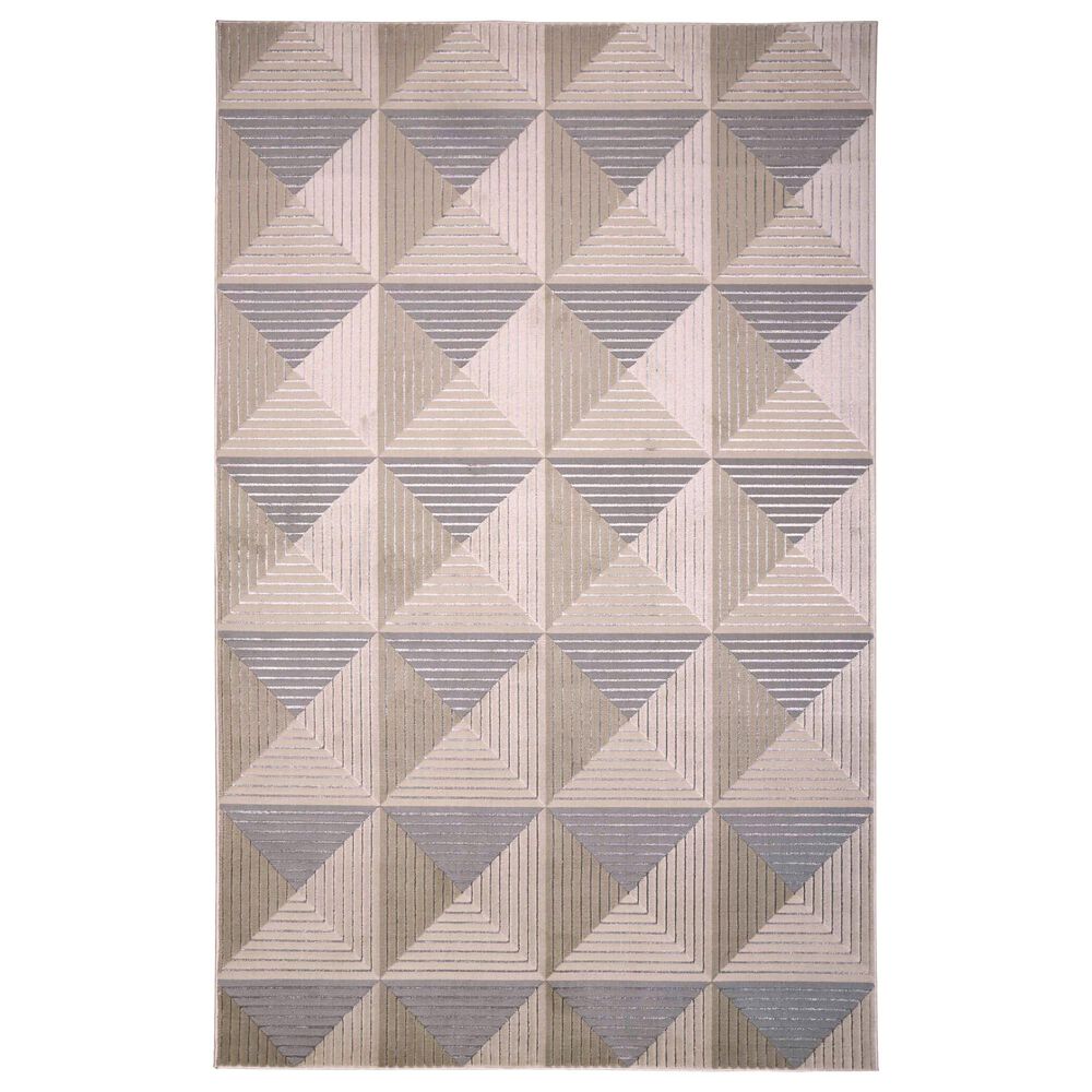 Feizy Rugs Micah 3044F 5' x 8' Beige and Gray Area Rug, , large