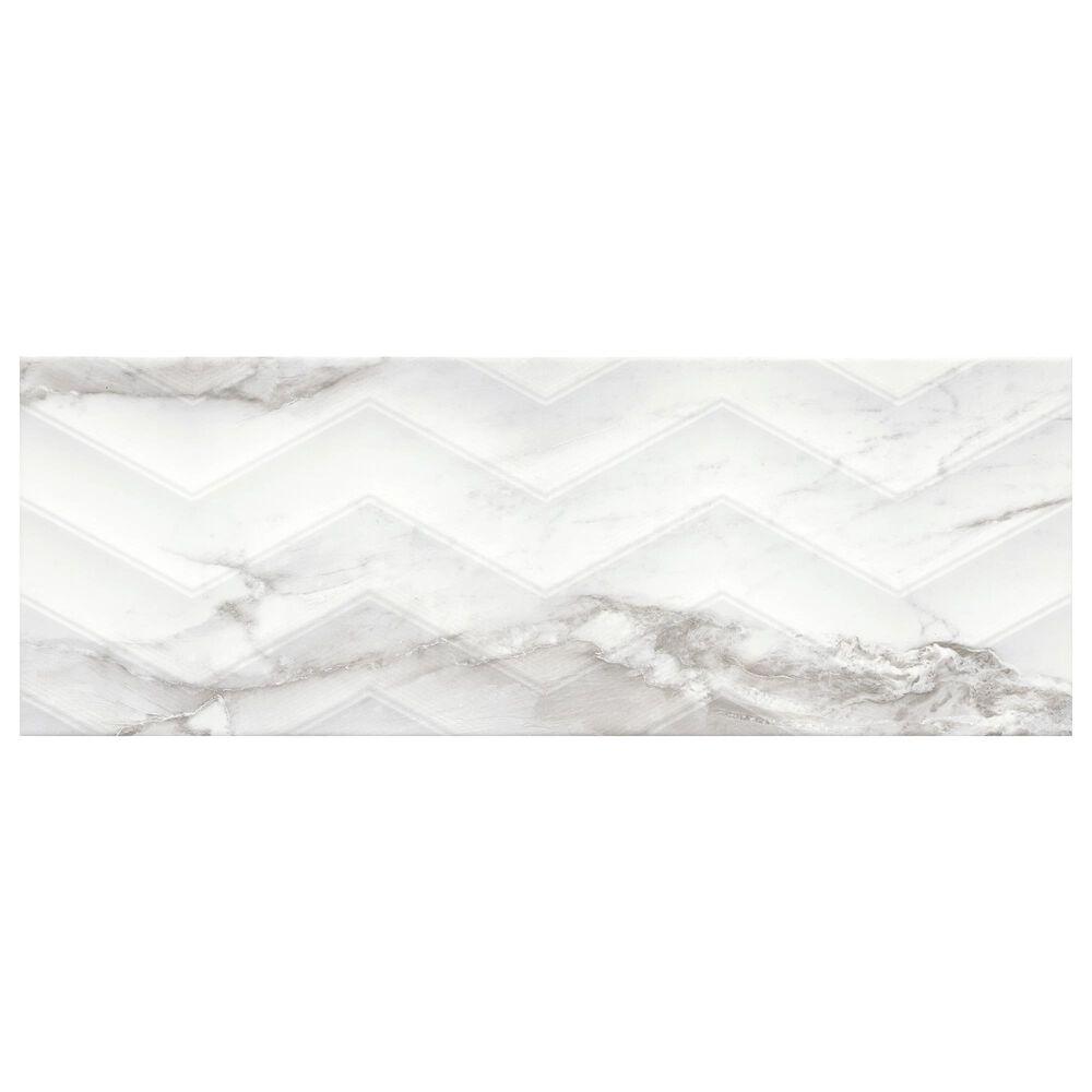 Emser Sculpture Venato Chevron 13" x 36" Porcelain Tile, , large