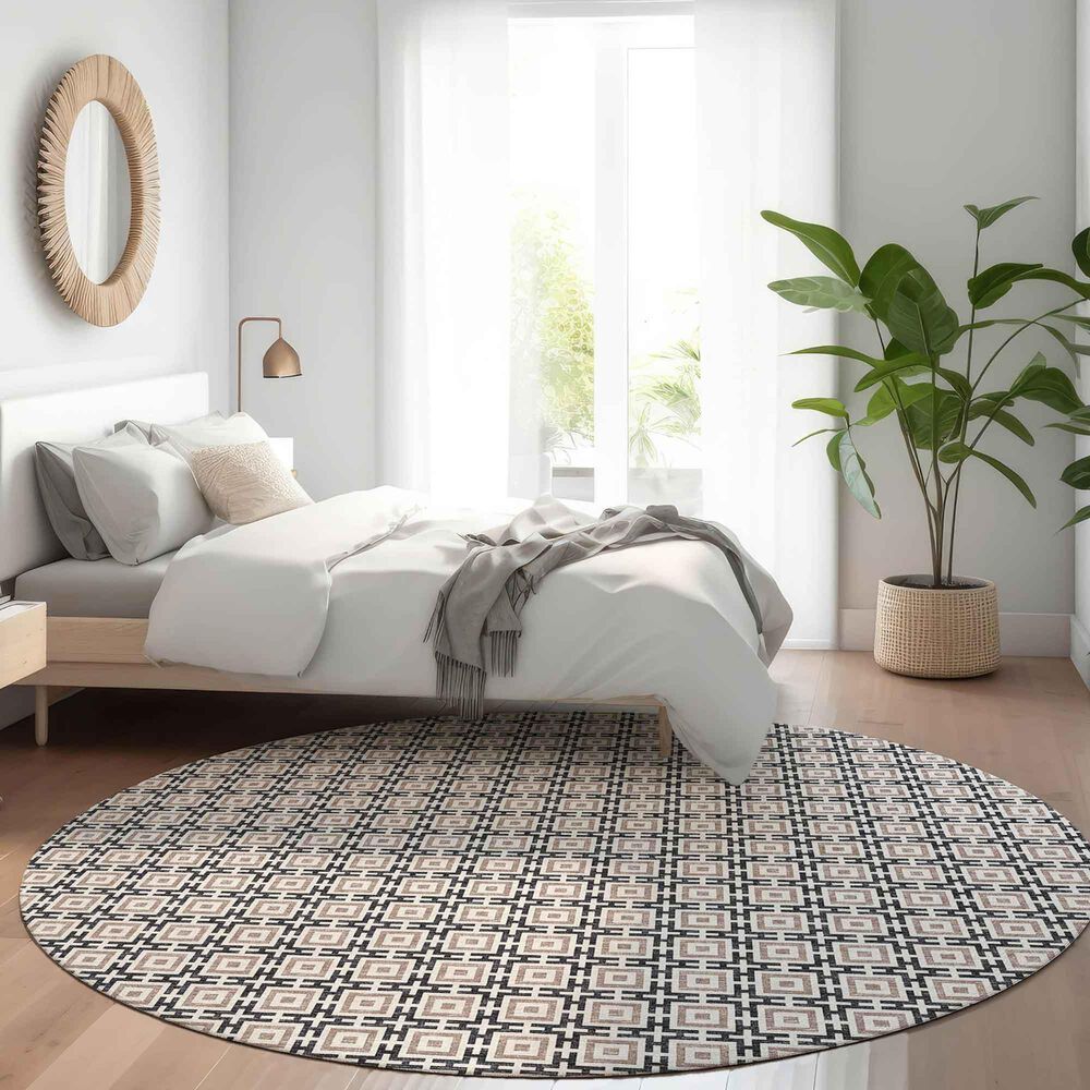 Dalyn Rug Company Marlo 10&#39; Round Black Indoor/Outdoor Area Rug, , large