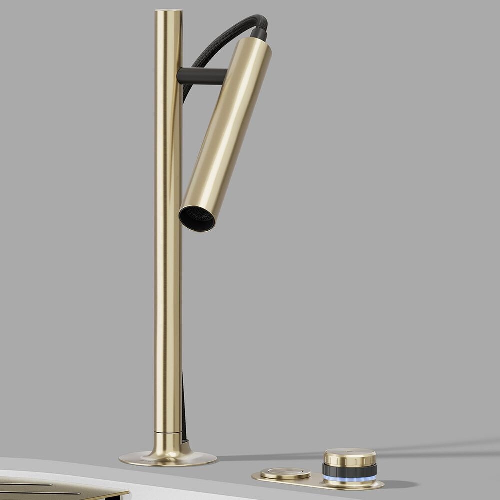 Blanco Luneoo Pull Down Kitchen Sink Faucet in Satin Gold, , large