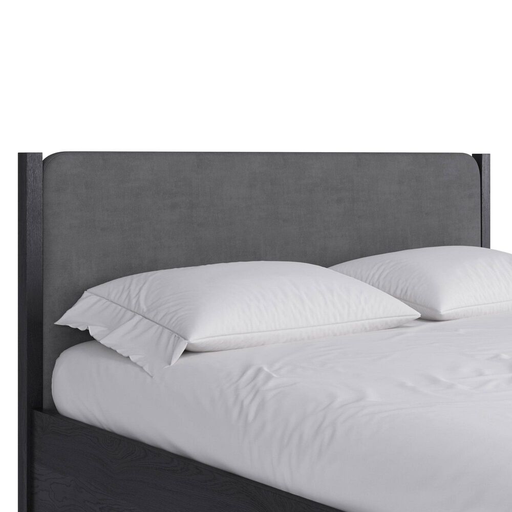 Urban Home Elora Upholstered Queen Bed in Charcoal, , large