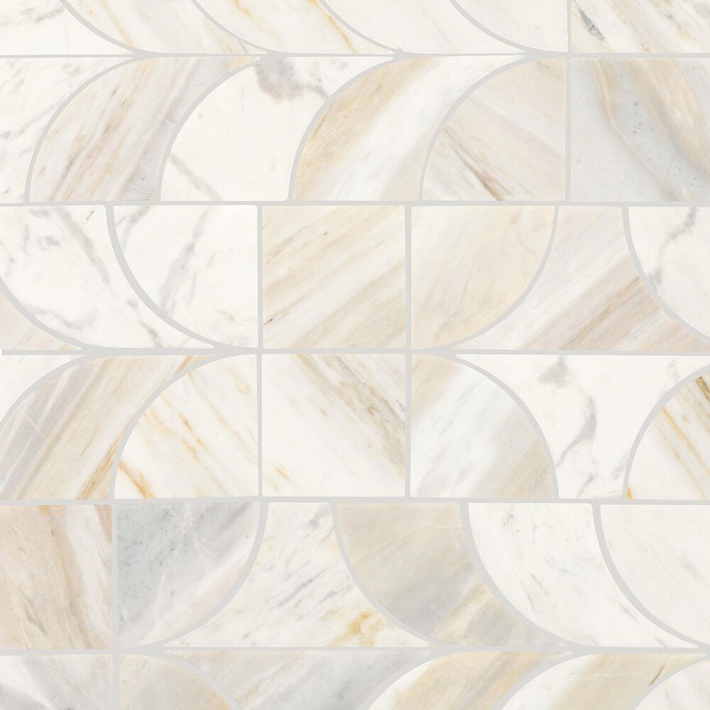 Dal-Tile Gamma Bella 14&quot; X 16&quot; PATCHWORK Natural Stone Mosaic Sheet, , large