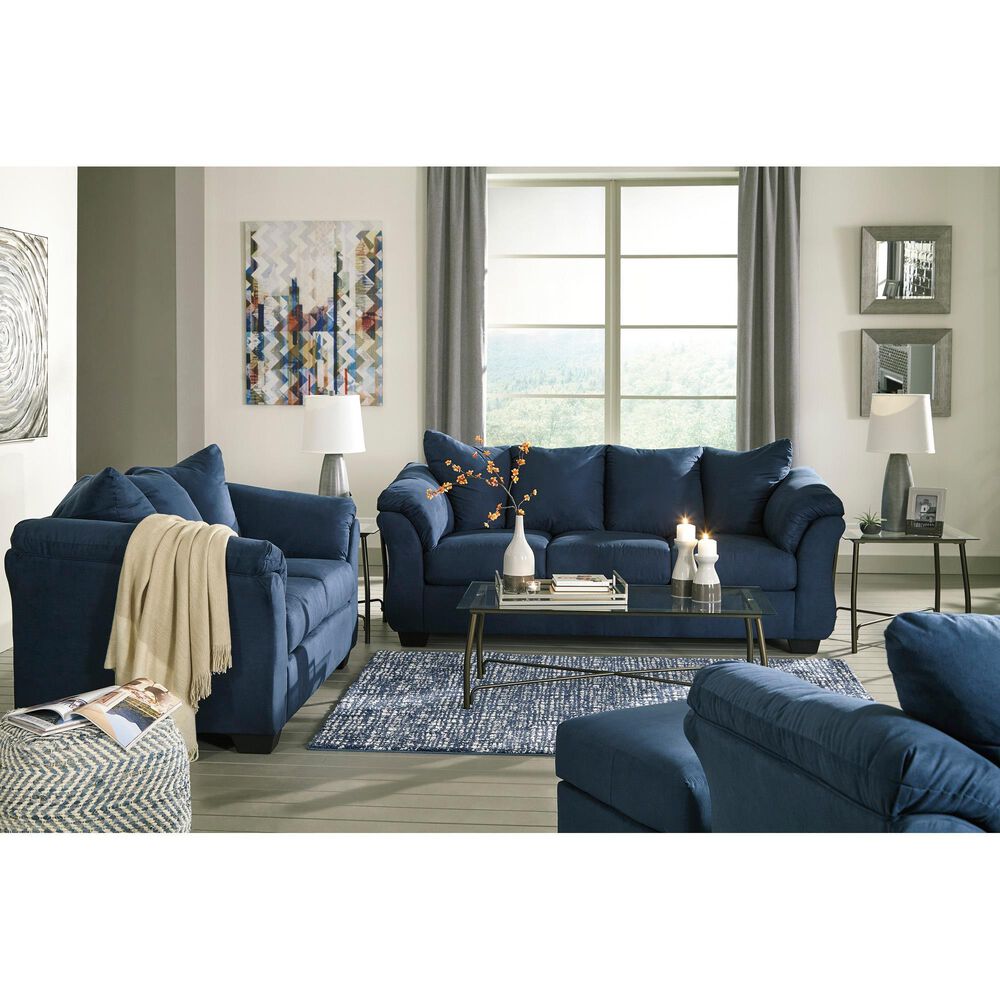 Ashley Darcy Ottoman in Blue, , large