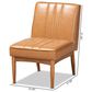 Baxton Studio Daymond Side Chair with Tan Faux Leather in Walnut Brown, , large