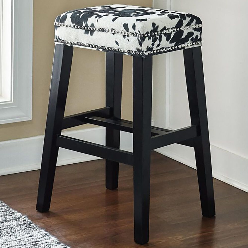 Linden Boulevard Wyatt Bar Stool in Black, , large