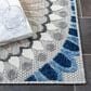 Safavieh Cabana CBN382G 3" x 5" Grey and Blue Indoor/Outdoor Area Performance Rug, , large