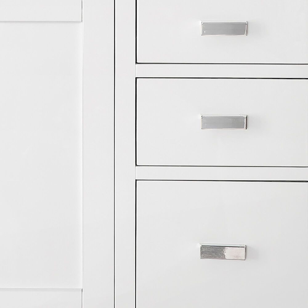 James Martin Vanities Addison 48&quot; Single Bathroom Vanity in Glossy White with 3 cm Arctic Fall Solid Surface Top and Rectangular Sink, , large