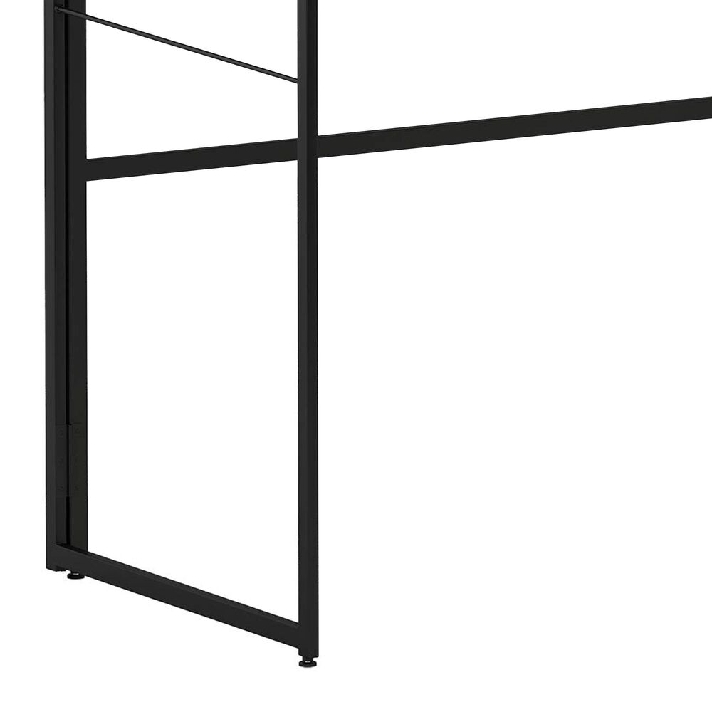 HOMLUX Riau 39" Folding Computer Desk in Sonoma Oak and Black, , large