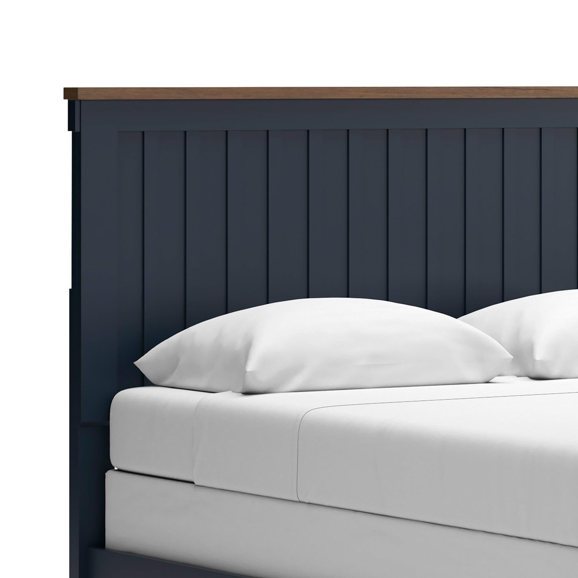 Ashley Landocken Queen Panel Bed in Brown and Blue