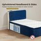 HOMLUX Plush Twin Mattress with Blue Headboard, , large