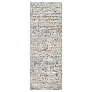 Surya Dresden Taupe, Off-White, Light Gray, Deep Teal, Dusty Sage, Ink Blue and Mustard 2"7" x 10" Runner, , large