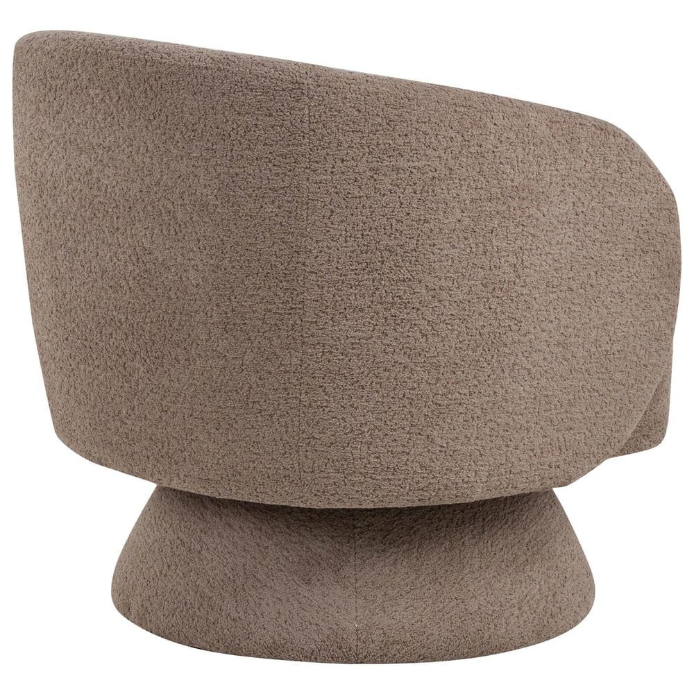 LumiSource Zara Swivel Accent Chair with Pillow in Taupe, , large