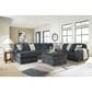 Ashley Midnight-Madness 4-Piece Left Facing Sectional with Chaise in Gunmetal, , large