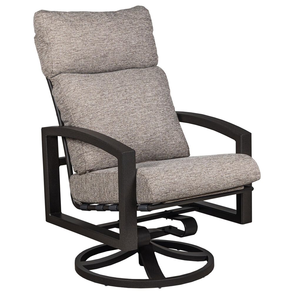 Tropitone Banchetto and Lakeside 5-Piece Round Firepit Chat Set in Graphite, , large