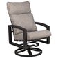Tropitone Banchetto and Lakeside 5-Piece Round Firepit Chat Set in Graphite, , large