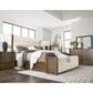 Ashley Marxmore King Upholstered Storage Bed with Two Nightstands in Brown, , large