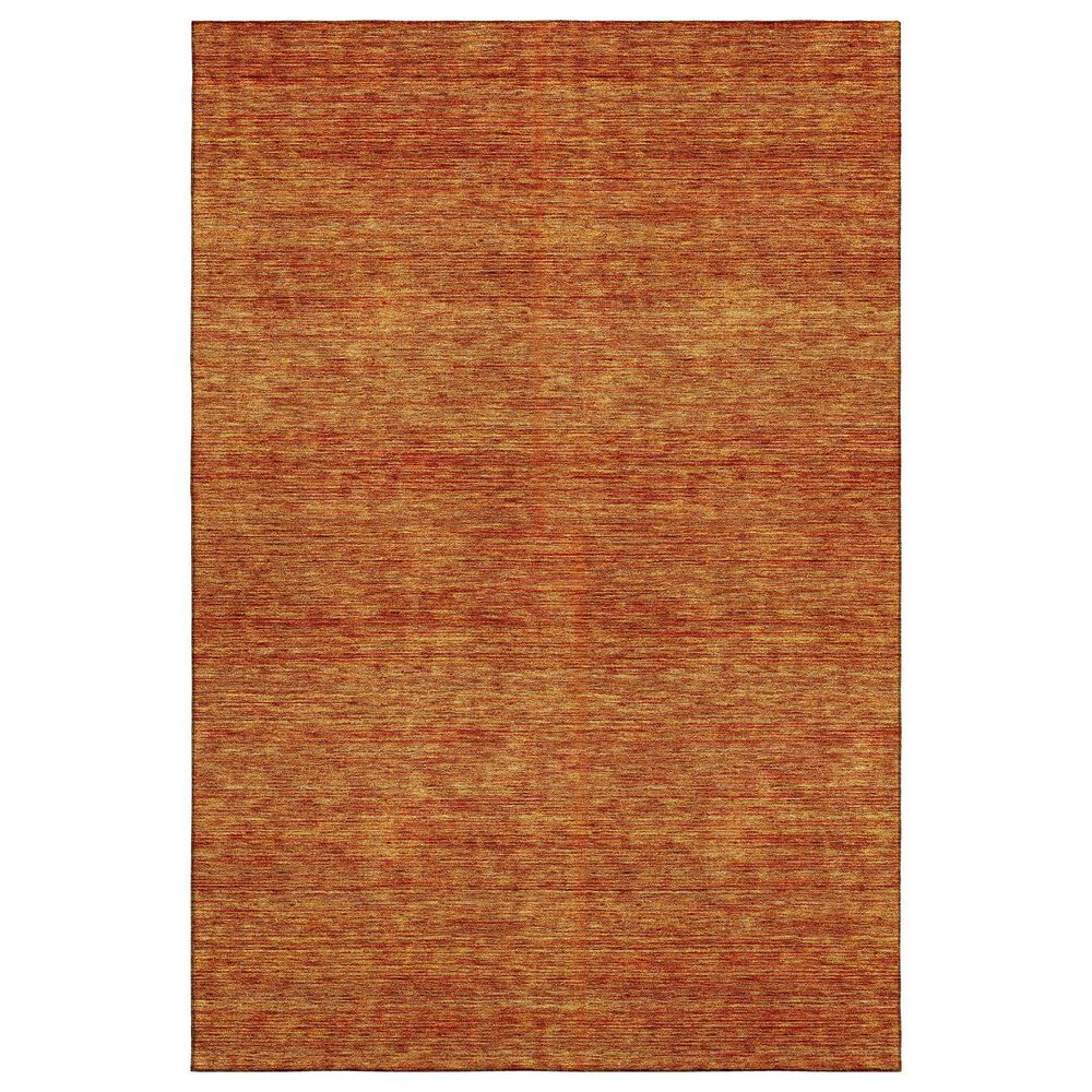 Dalyn Rug Company Soft Essentials Solid Orange 10" x 14" Indoor/Outdoor Area Rug, , large